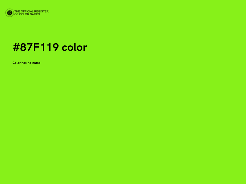 #87F119 color image