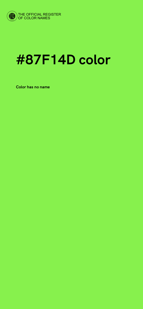 #87F14D color image