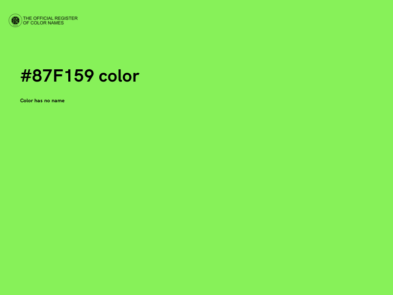 #87F159 color image