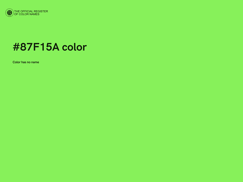 #87F15A color image