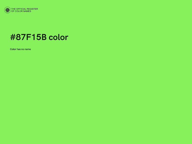 #87F15B color image