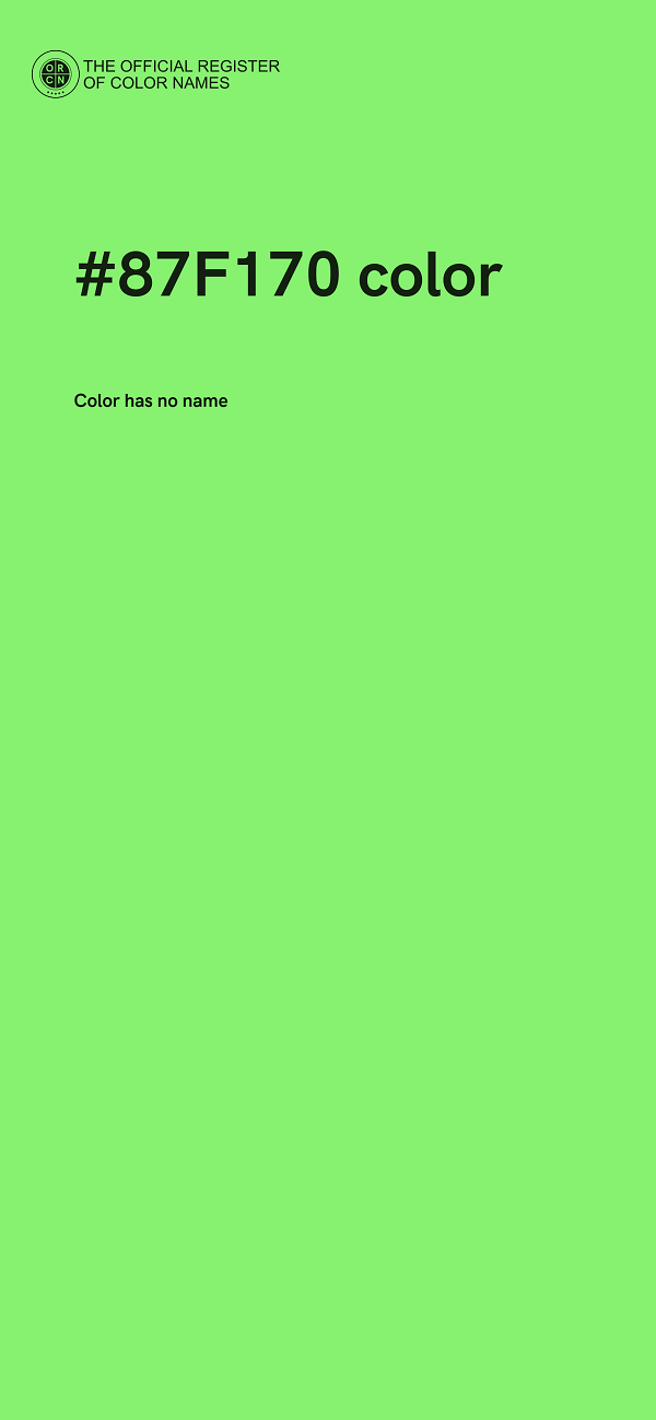 #87F170 color image