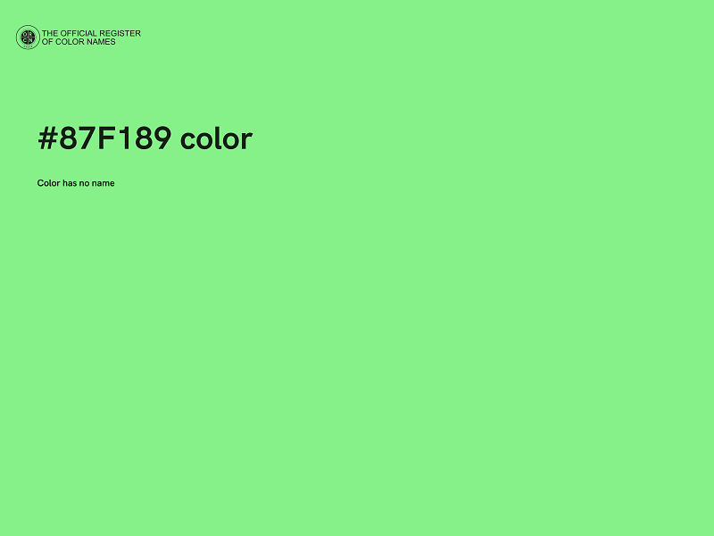 #87F189 color image