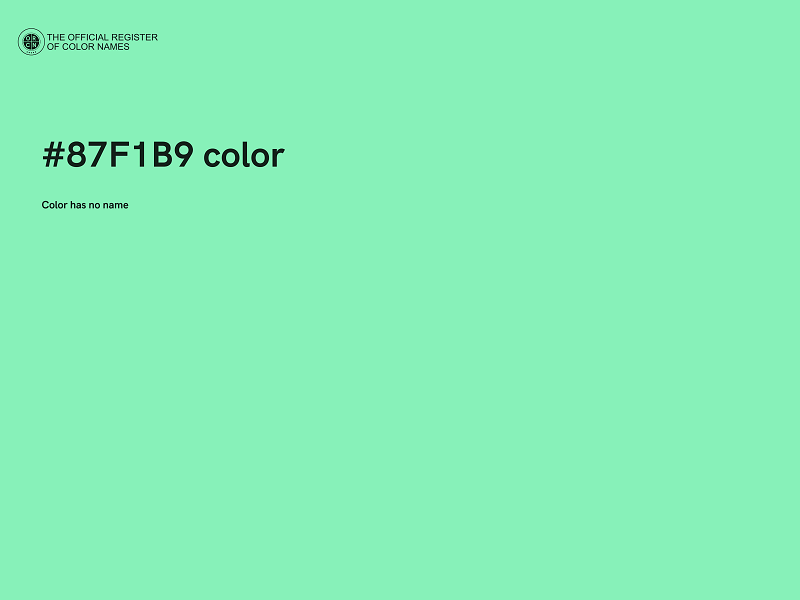 #87F1B9 color image