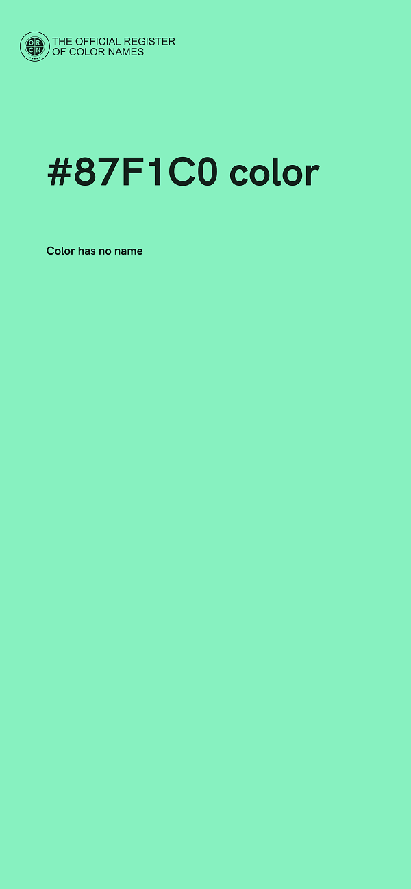 #87F1C0 color image