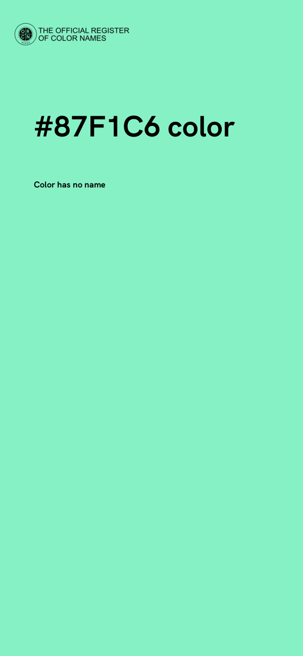 #87F1C6 color image