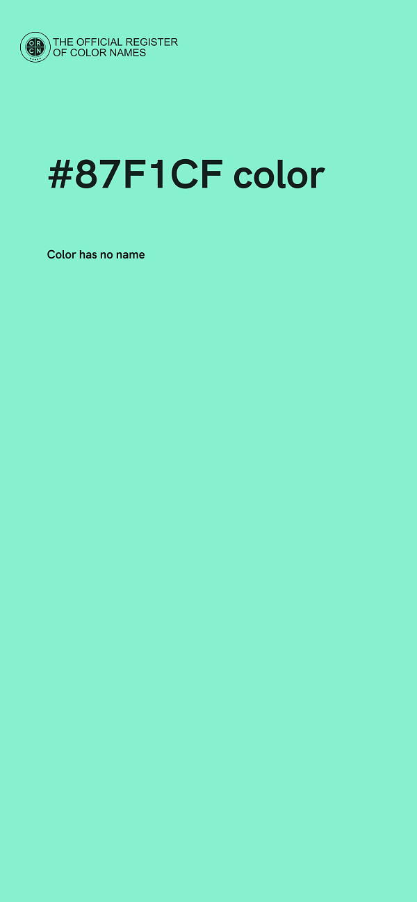 #87F1CF color image