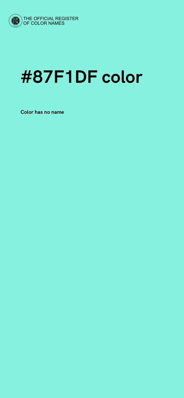 #87F1DF color image
