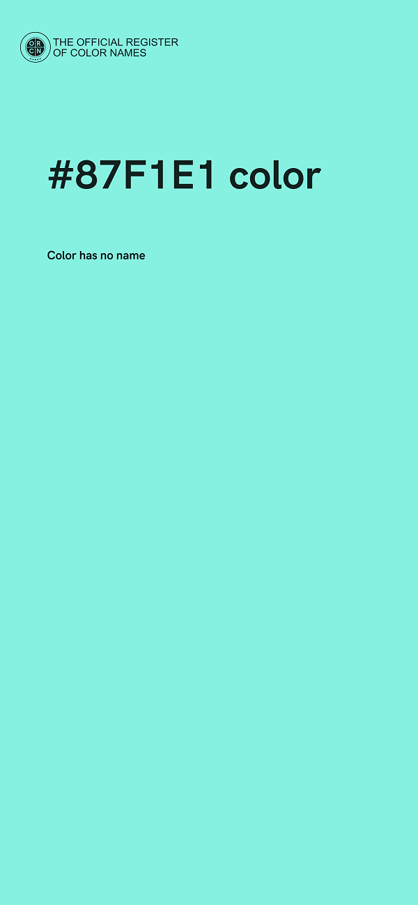 #87F1E1 color image