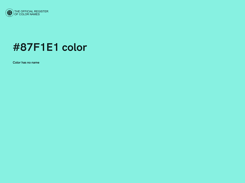 #87F1E1 color image