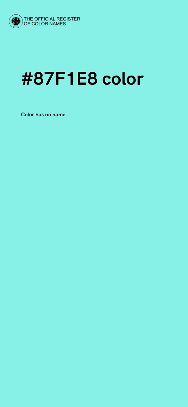 #87F1E8 color image