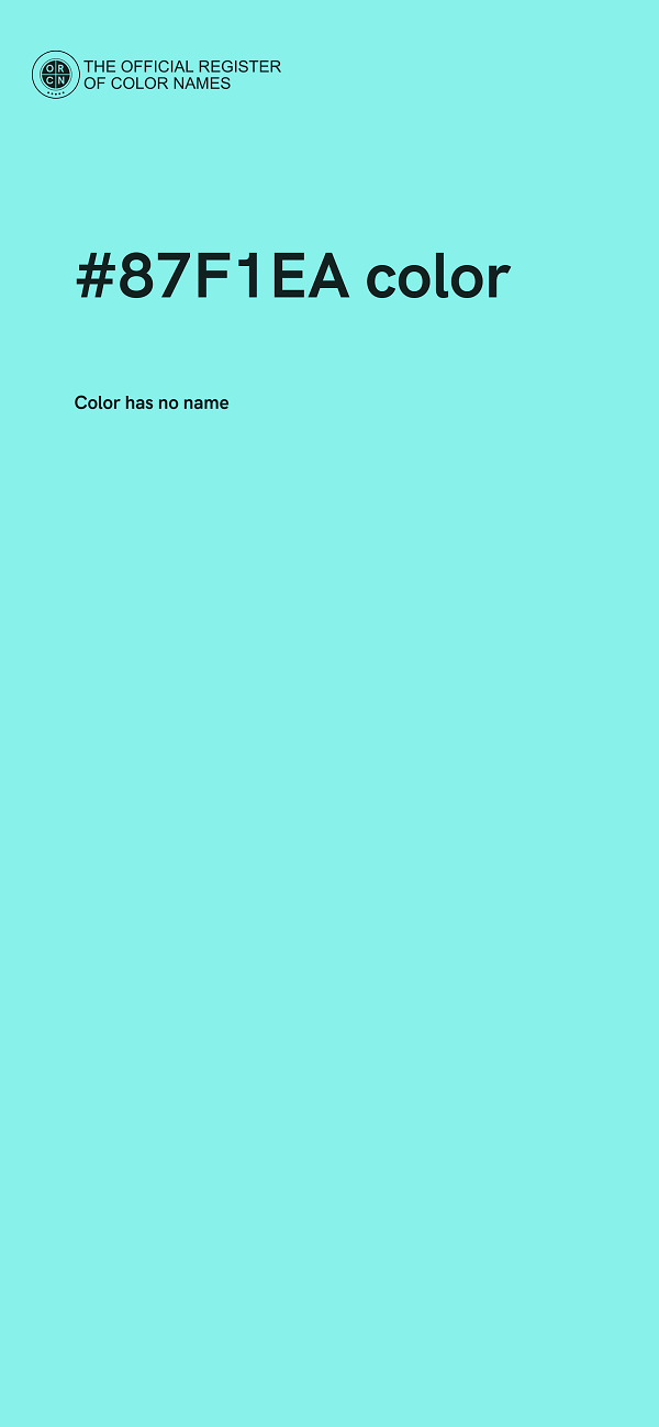 #87F1EA color image