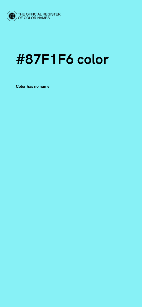 #87F1F6 color image