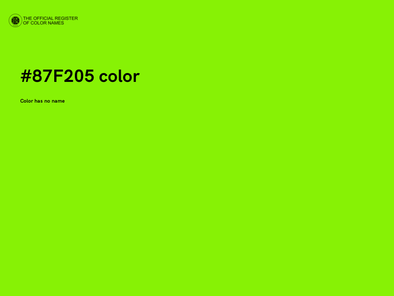 #87F205 color image