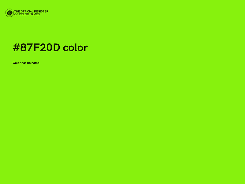 #87F20D color image