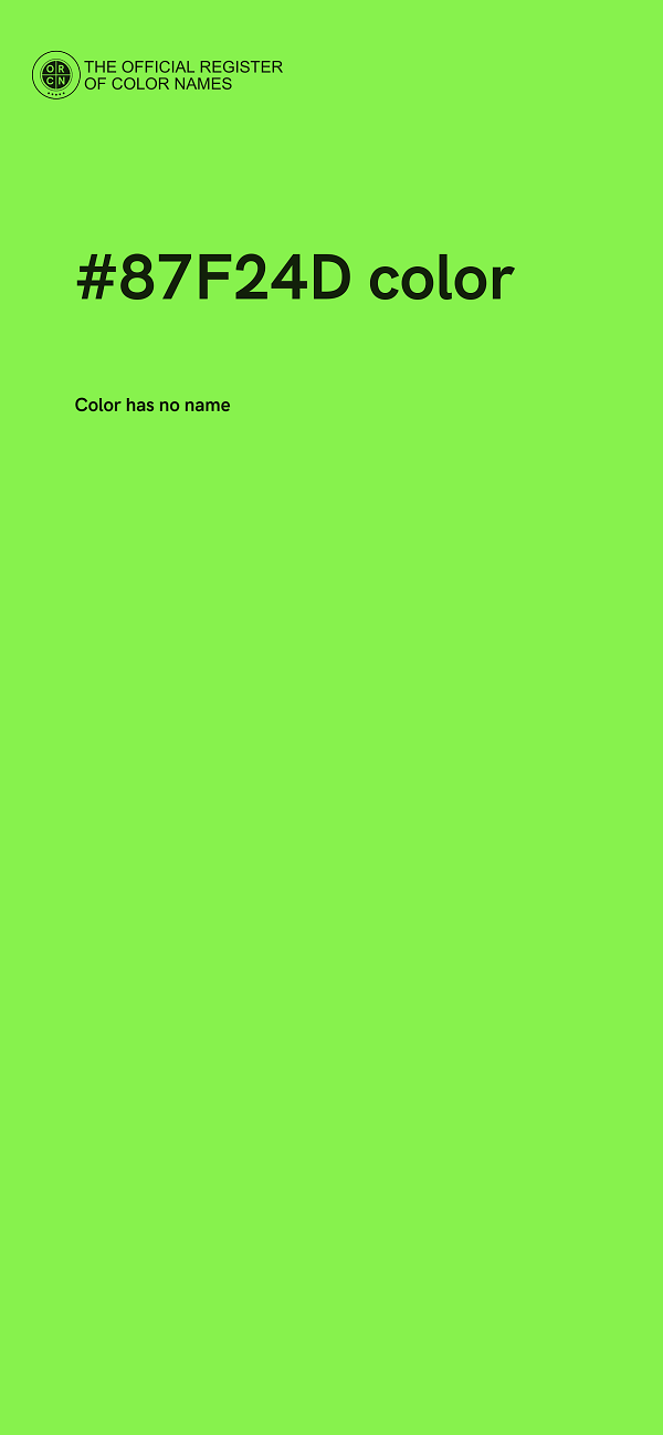 #87F24D color image