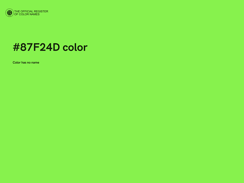 #87F24D color image