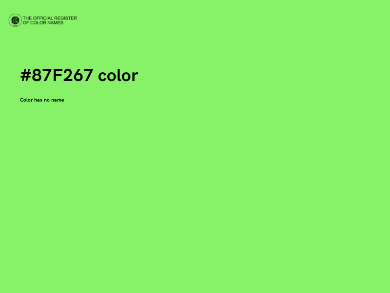 #87F267 color image