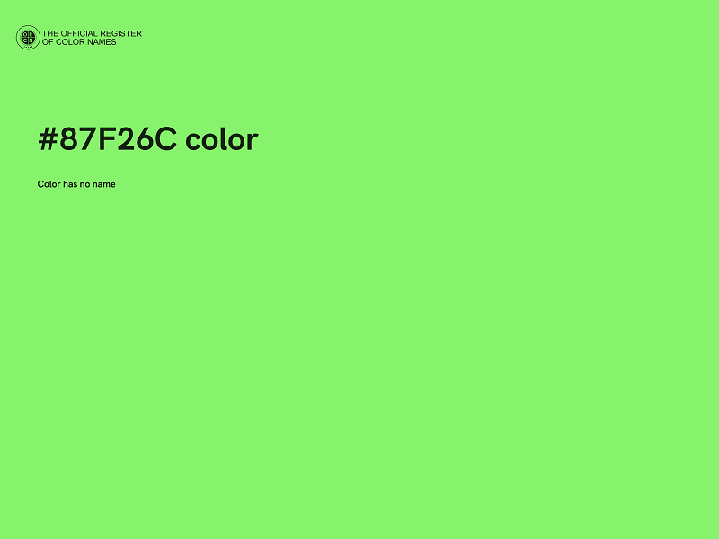 #87F26C color image