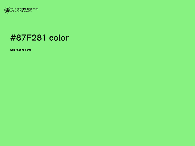 #87F281 color image