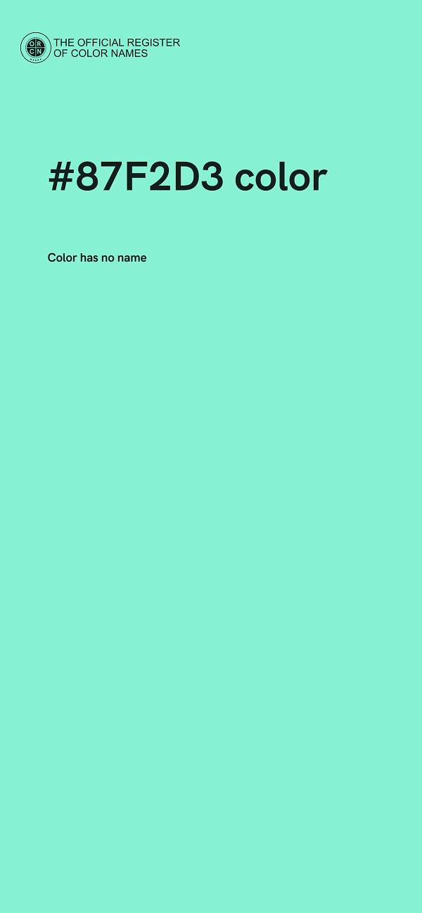 #87F2D3 color image