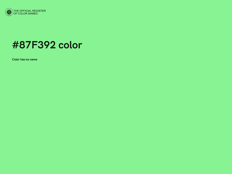 #87F392 color image