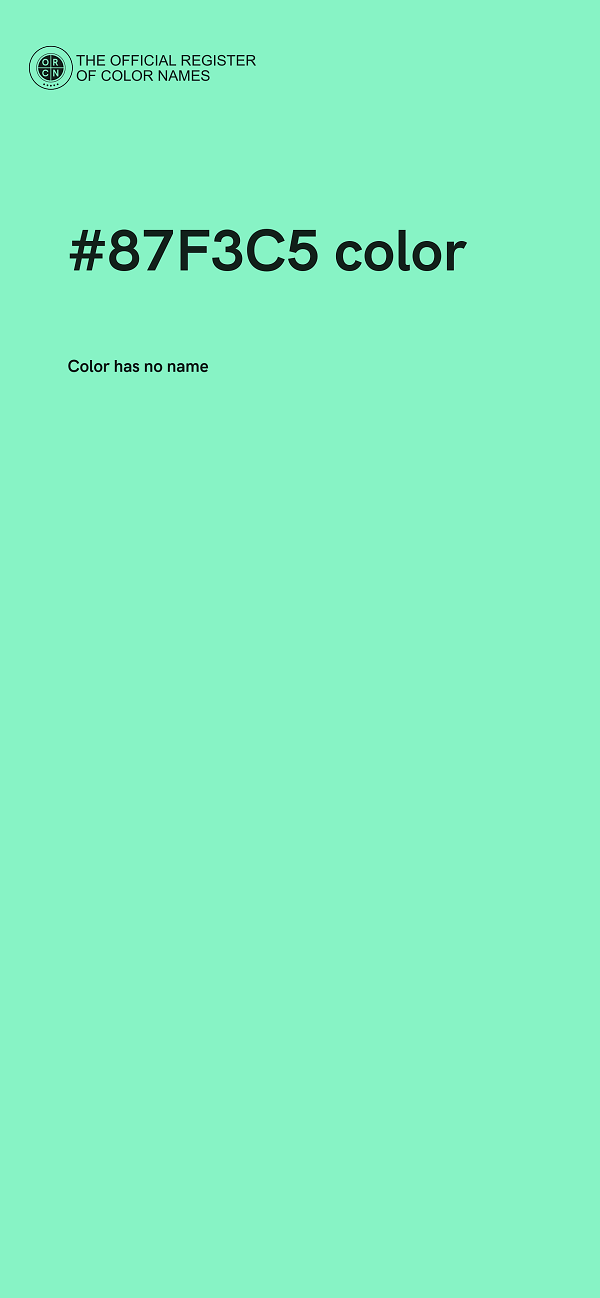 #87F3C5 color image