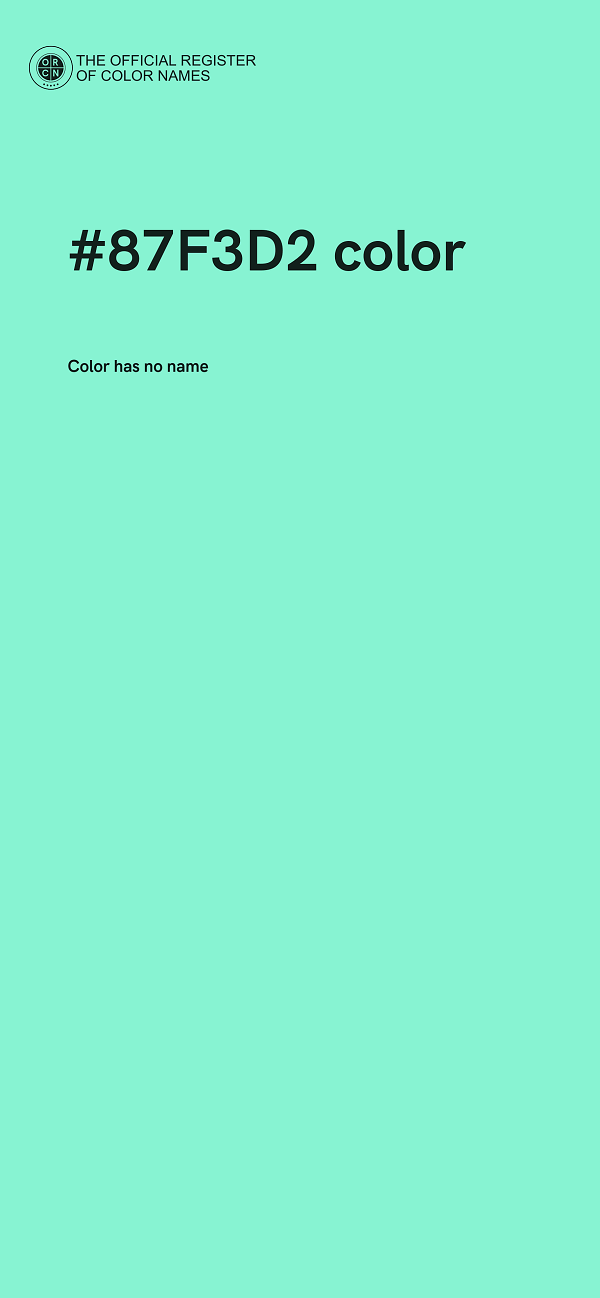 #87F3D2 color image