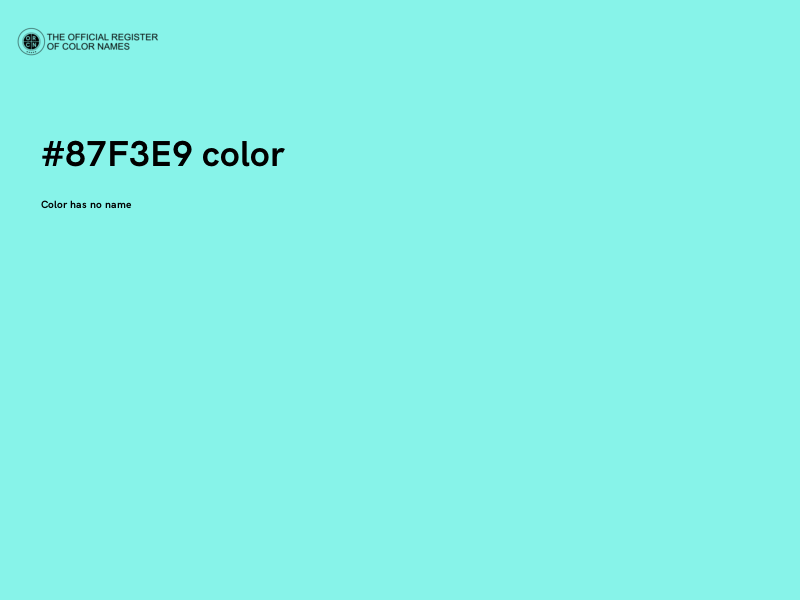 #87F3E9 color image