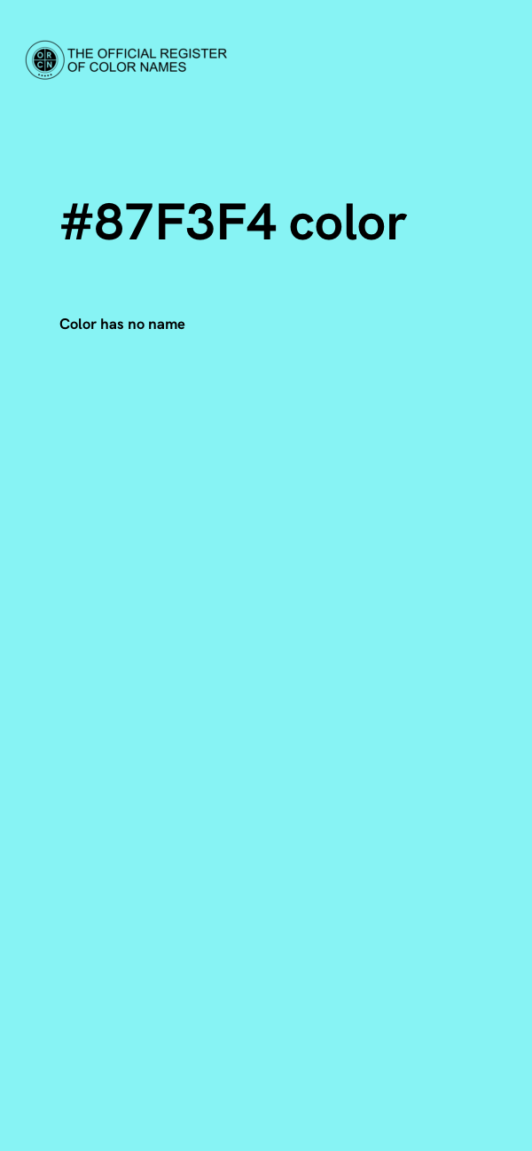 #87F3F4 color image