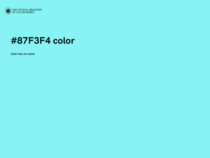 #87F3F4 color image