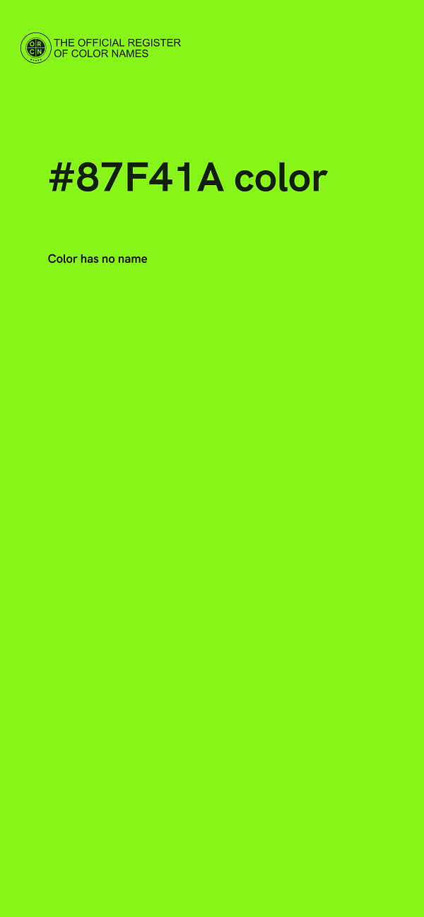 #87F41A color image