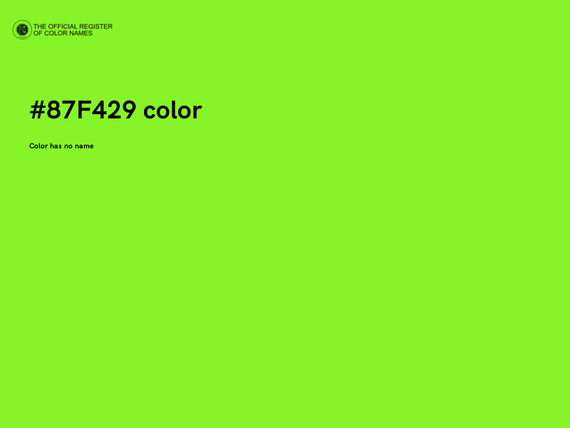 #87F429 color image