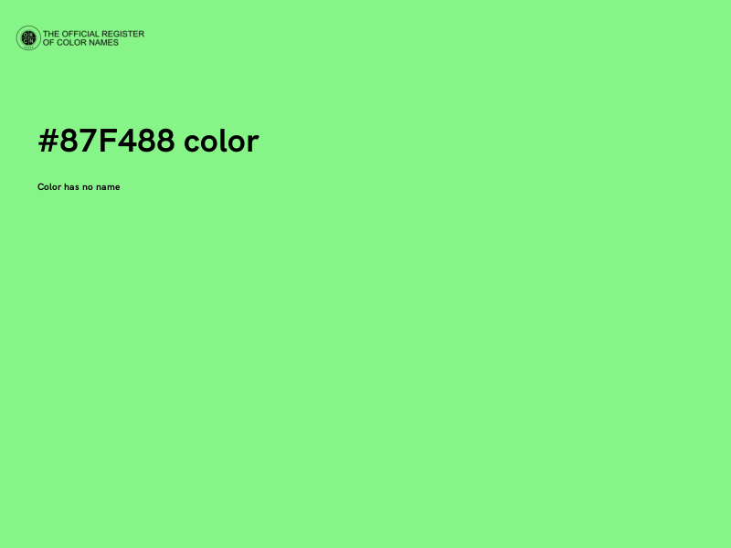 #87F488 color image