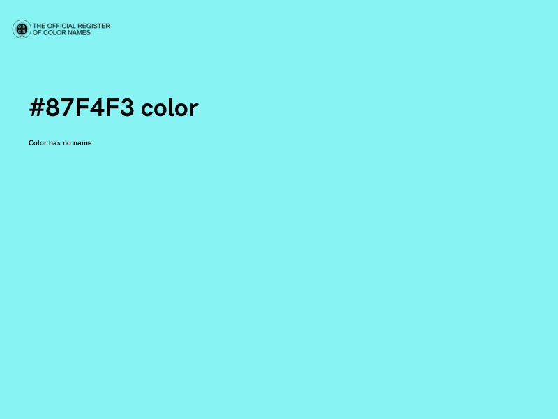 #87F4F3 color image