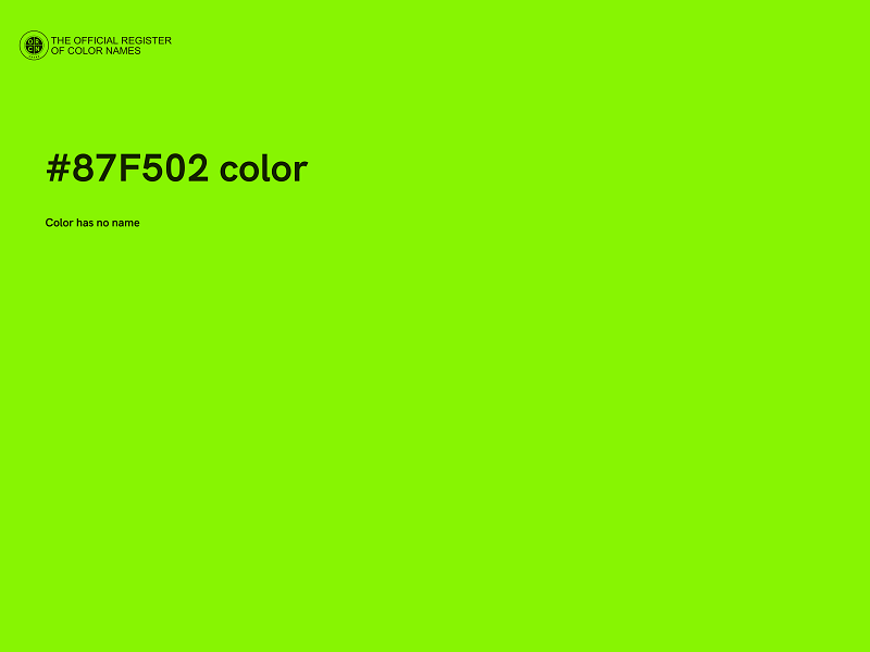 #87F502 color image