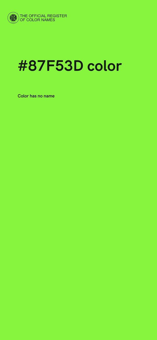 #87F53D color image