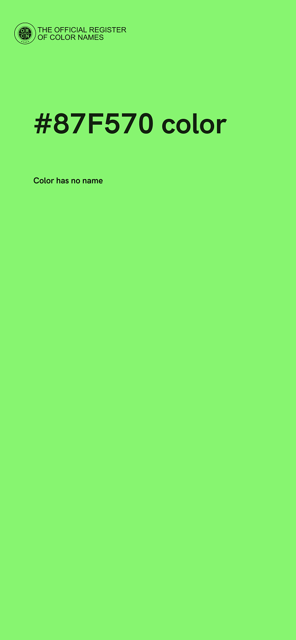 #87F570 color image