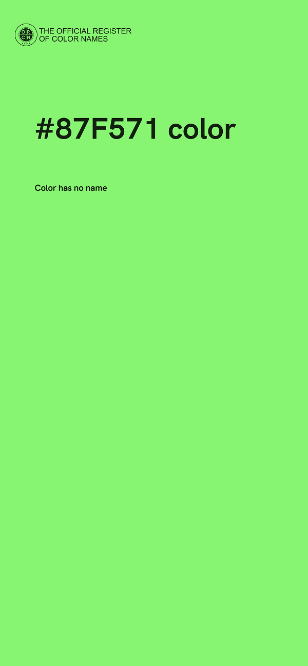 #87F571 color image