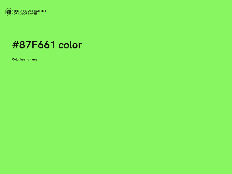 #87F661 color image