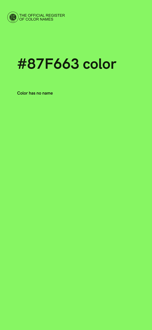 #87F663 color image