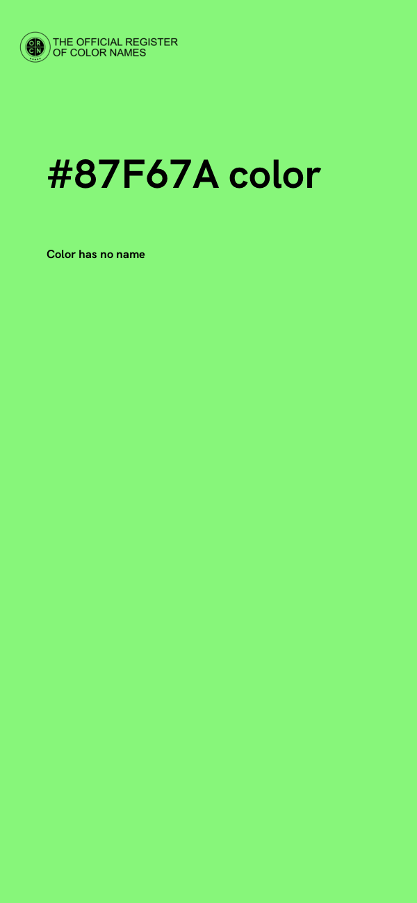 #87F67A color image