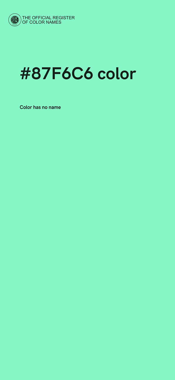 #87F6C6 color image