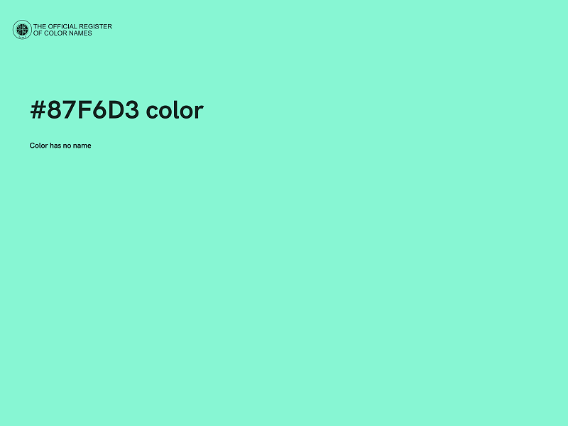 #87F6D3 color image