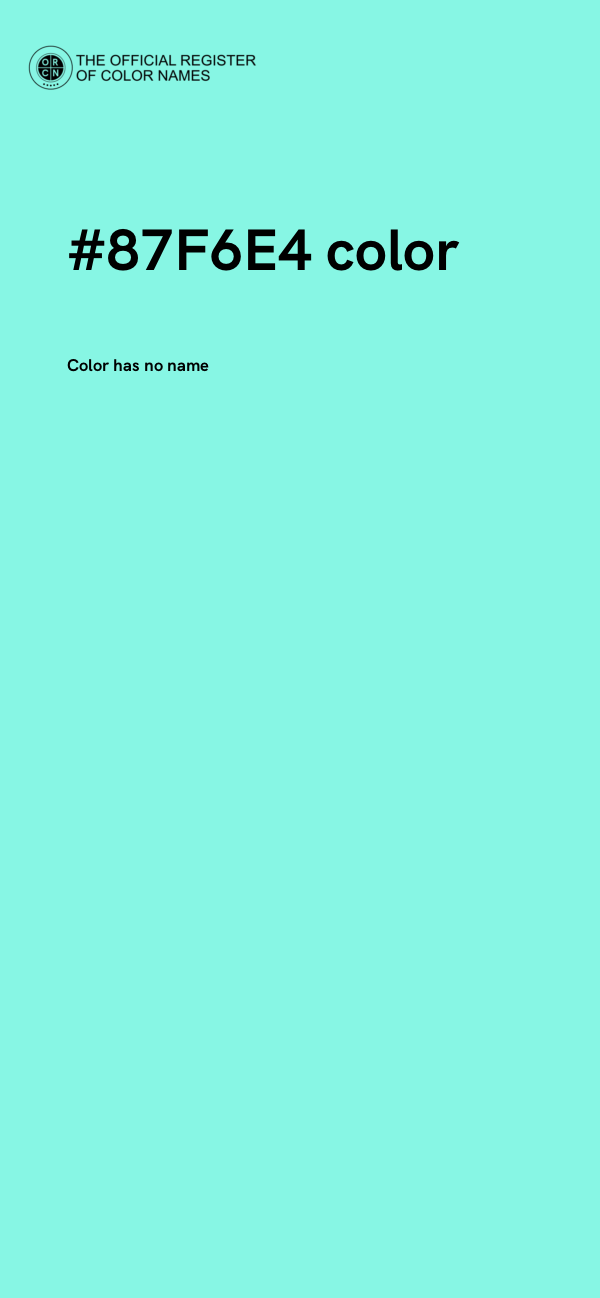 #87F6E4 color image