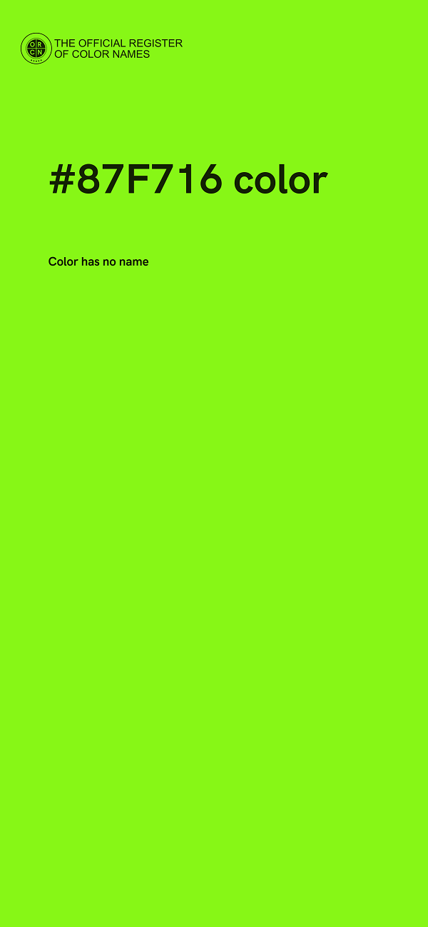 #87F716 color image
