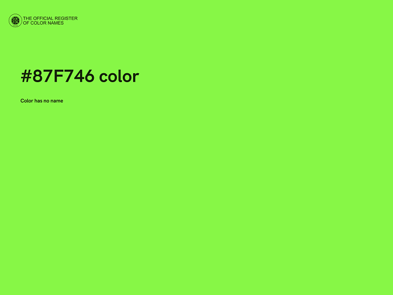 #87F746 color image