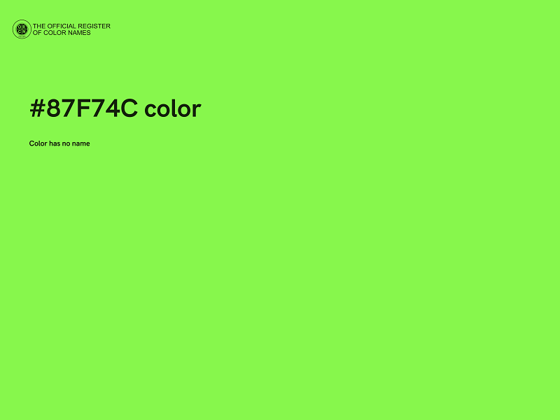 #87F74C color image