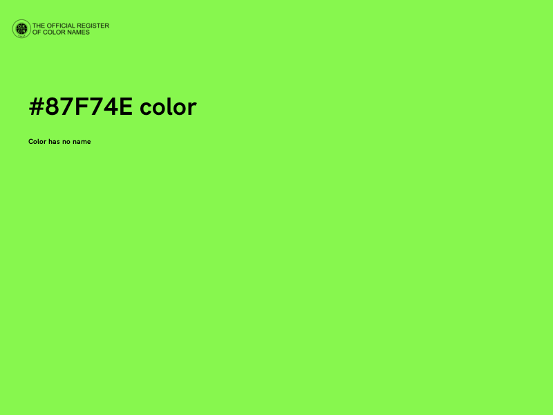 #87F74E color image
