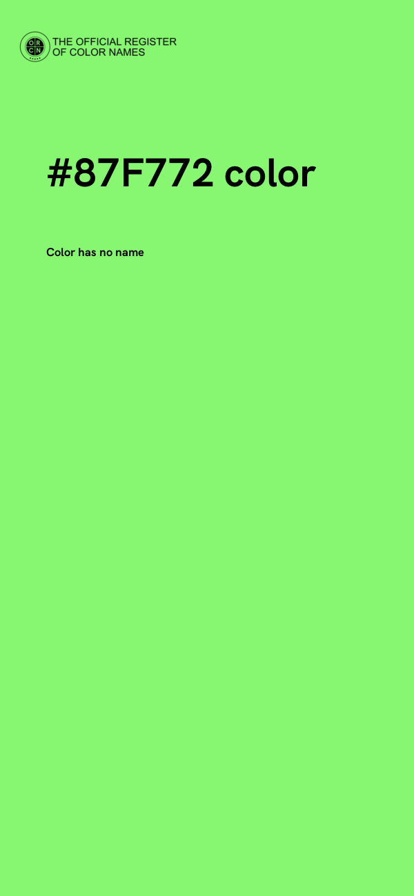 #87F772 color image